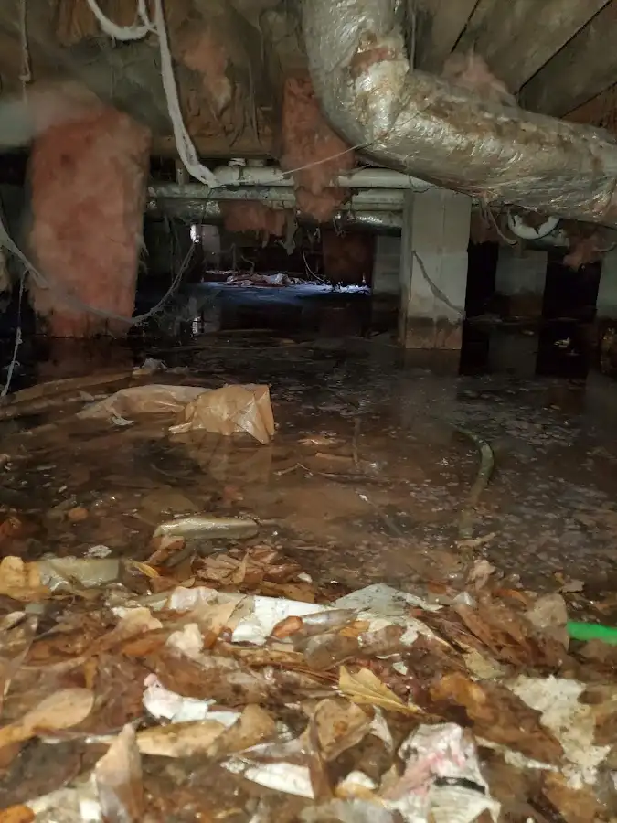 Crawl space flood assessment for Commercial Water Damage Restoration in Clarkdale